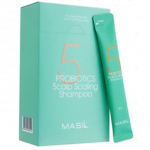 Masil Шампунь для глубокого очищения кожи головы с 5 видами пробиотиков 5 Shampoo Probiotics Scalp Scaling Stick Pouch, 8мл(20шт)