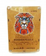 Деревянный пазл &quot;Wooden Puzzle&quot; Лев в шкатулке А3 ( 257 детали )