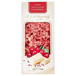 шоколад A&A Demidoff Белый с клюквой 80 г 1/10