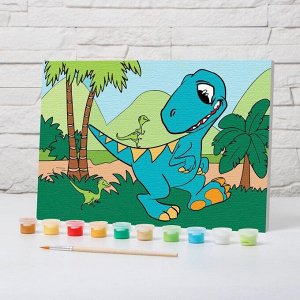 Картина по номерам «Динозавр» 20*30 см