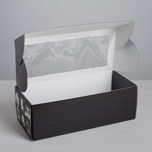 Коробка складная с PVC-окном «Мужская», 16 ? 35 ? 12 см