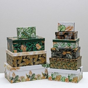 Набор подарочных коробок 10 в 1 «Тропический», 12 ? 7 ? 4 - 32.5 ? 20 ? 12.5 см