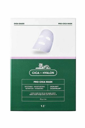 **Тканевая маска на основе центеллы азиатской VT Cosmetics Pro Cica Mask. /единая цена, ,