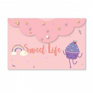 Папка-конверт на кнопке Att-he Sel-on SWEET LIFE А5асс262х180мм20...