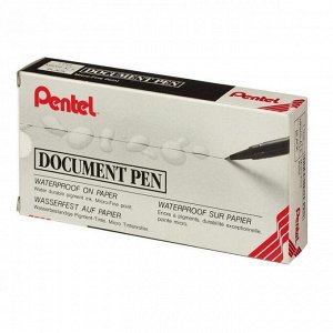 Роллер PENTEL Document Pen 0,3мм метал.клип, синий ст. Япония...