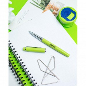 Ручка гелевая Attache Selection Lime, зеленый корпус, неавтомат. ...