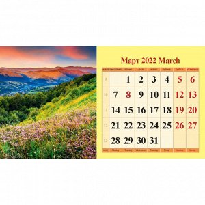 Календарь-домик настольный , 2022, Гармония природы,1спир,200х140...