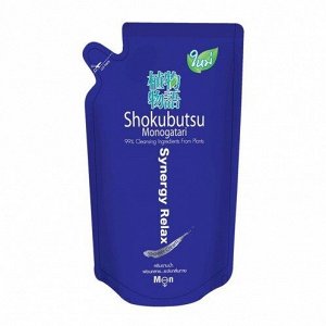 LION "Shokubutsu" Крем-гель для душа 500мл (мягкая упак) "Synergy Relax" мужской раслабляющий /Таиланд