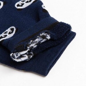 Носки женские махровые «Панда», цвет тёмно-синий, размер 23-25