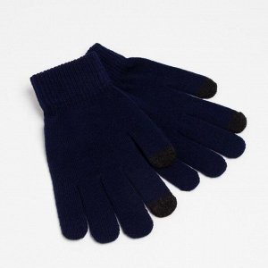 Перчатки мужские, цвет тёмно-синий, размер 21х9
