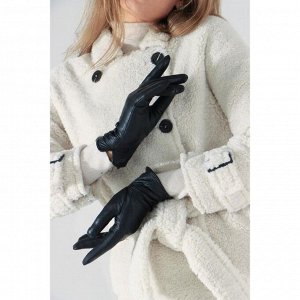 Перчатки женские, размер 8, подклад флис, цвет чёрный