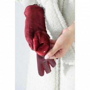 Перчатки женские, безразмерные, без утеплителя, цвет бордовый