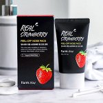 FARMSTAY Real Strawberry Peel-Off Nose Pack  - Mаска-пленка для носа с экстрактом клубники, 60 мл