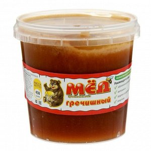 Медовая компания "Мёд правильных пчёл" гречишный, пластиковое ведро, 450 гр.