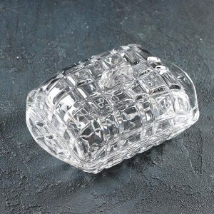 Маслёнка стеклянная Доляна «Венеция», 17,5*10,5*6,5 см