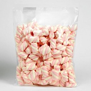 Суфле "Косички бело-розовые со вкусом ванили",  1 кг