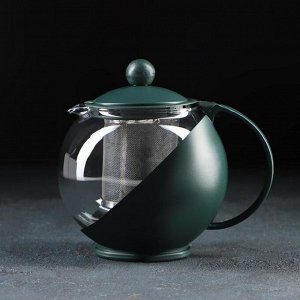 Чайник стеклянный заварочный «Забота» матовый, 700 мл, металлическое сито, цвета МИКС