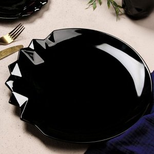 Тарелка "Обсидиан", чёрная, 27 см