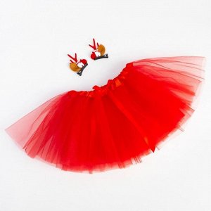 Набор для фотосессии KAFTAN "Новогодний оленёнок"; юбка и заколки для волос