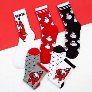 Набор новогодних мужских носков KAFTAN "Санта" 5 пар, р-р 41-44
