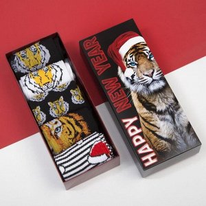 Набор мужских новогодних носков KAFTAN "Тигр" 5 пар, р-р 41-44 (27-29 см)