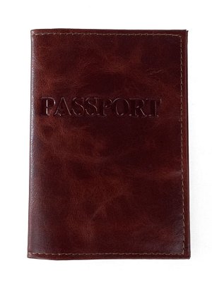 Обложка на паспорт из натуральной кожи, цвет красный