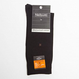 Nature Socks Носки мужские мерсеризованный хлопок демисезонные черного цвета 416