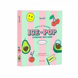 KOELF Гидрогелевая маска для лица с вишней и авокадо Cherry &amp; Avocado Ice-Pop Hydrogel Face Mask