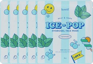 Гидрогелевая маска для лица с мятой и cодой Mint & Soda Ice-Pop Hydrogel Face Mask