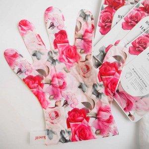 Koelf Маска-перчатки для рук с экстрактом розы Rose Petal Satin Hand Mask