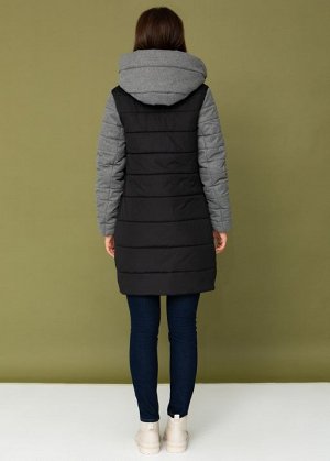 Куртка зимн. 3в1 "Бристоль" для беременных и слингоношения; черный
