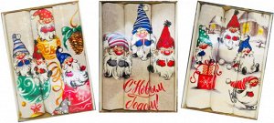 Набор полотенец рогожка подарочный «Год 2022 новогодние гномики»