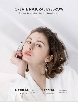 Маркер для бровей O.TWO.O Triple Brow Pen Medium Brown №2 2 ml