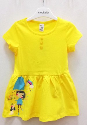 Платье для девочки Crockid К 5756 сочный лимон
