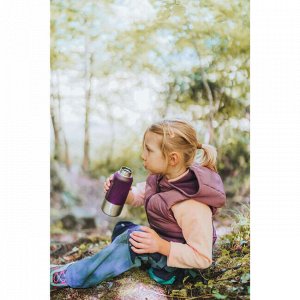 Пуховик без рукавов походный для детей 2-6 лет фиолетовый QUECHUA