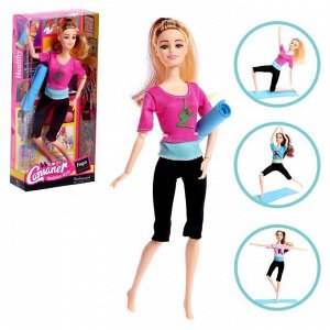 Кукла модель шарнирная «Синтия на йоге» с аксессуарами, МИКС