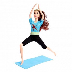Кукла модель шарнирная "Синтия на йоге" с аксессуарами, МИКС