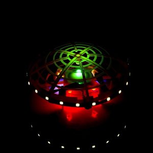 Летающая тарелка UFO, датчик движения, работает от аккумулятора, МИКС