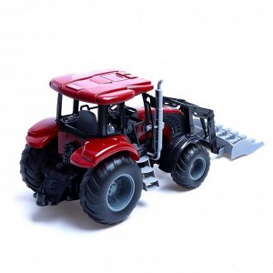1 TOY Трактор инерционный «Сельскохозяйственный», цвет бордовый