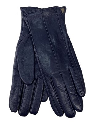 Женские перчатки из натуральной кожи, цвет синий