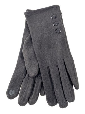 Велюровые демисезонные перчатки, цвет серый