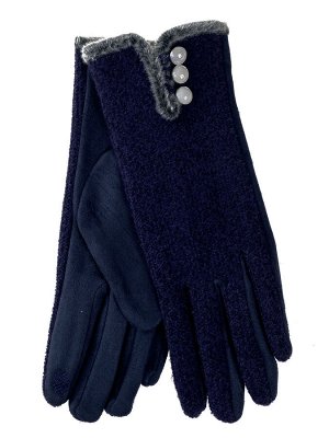Демисезонные женские перчатки из кашемира, цвет синий