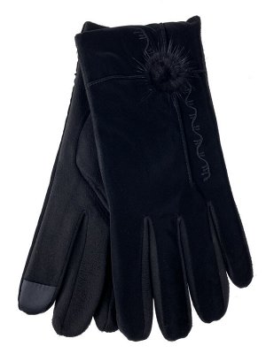Перчатки женские зимние с мехом, цвет черный