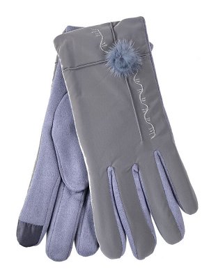Перчатки женские зимние с мехом, цвет серый