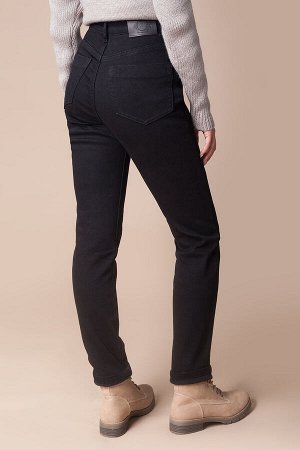 Джинсы slim-fit НА ФЛИСЕ из супер-эластичного денима с легким эффектом потертости