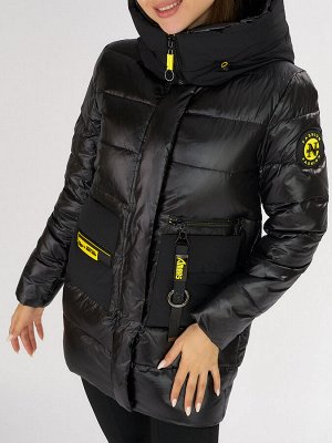 Куртка зимняя черного цвета 7501Ch