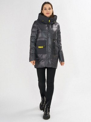 Куртка зимняя темно-серого цвета 7501TC