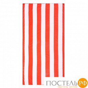 Полотенце пляжное с ручками Этель «Полосы красные», 70*140 см,250гр/м2,100%п/э