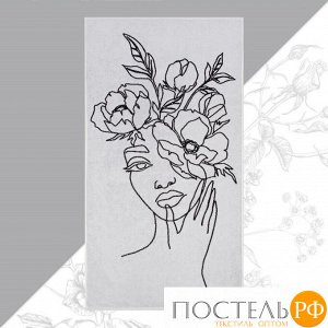 Полотенце махровое Этель «Floral» 70х130см, 100% хлопок, 420гр/м2