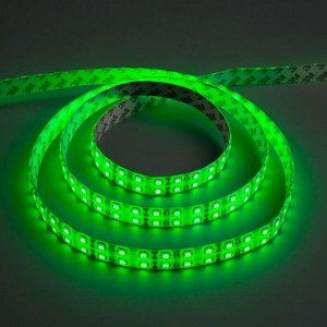 Светодиодная лента 12В, SMD5050, 5 м, IP65, 120 LED, 28.8 Вт/м, 10-12 Лм/1 LED, DC, ЗЕЛЁНЫЙ